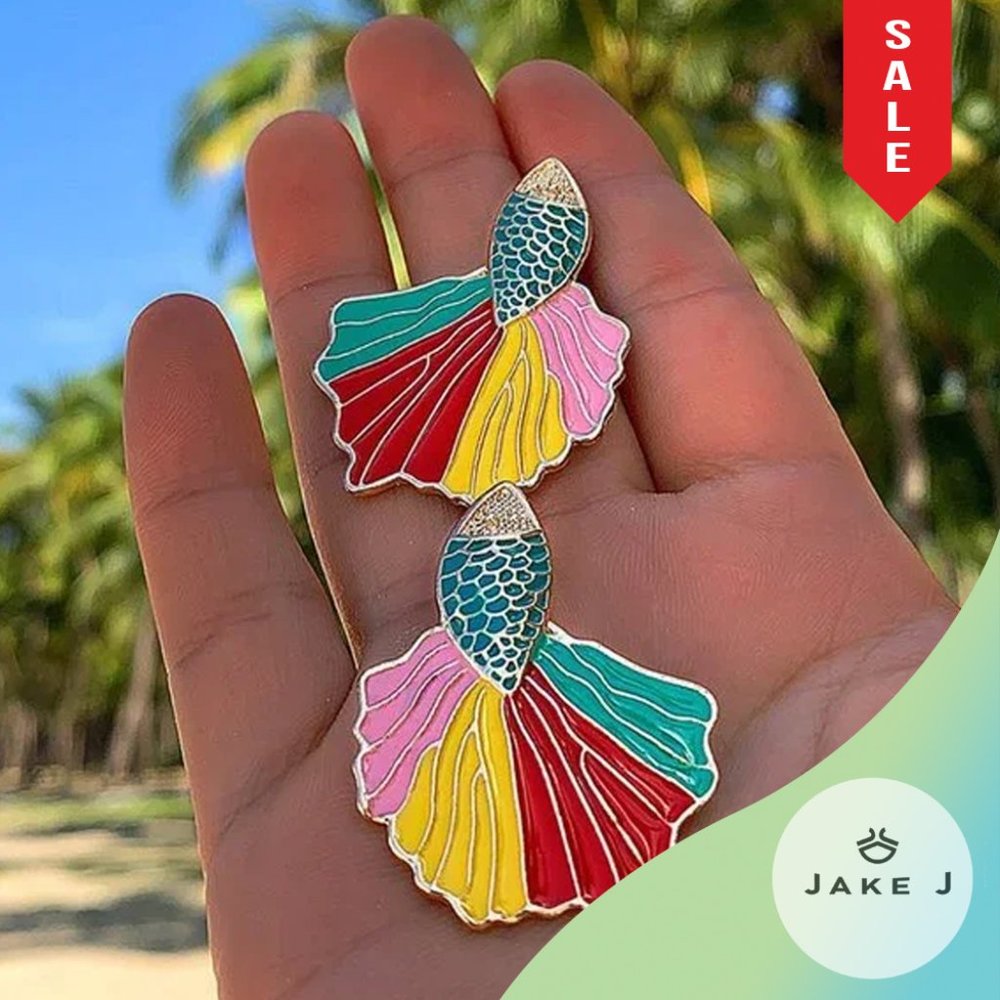 🍑Summer Mermaid Tail Earrings